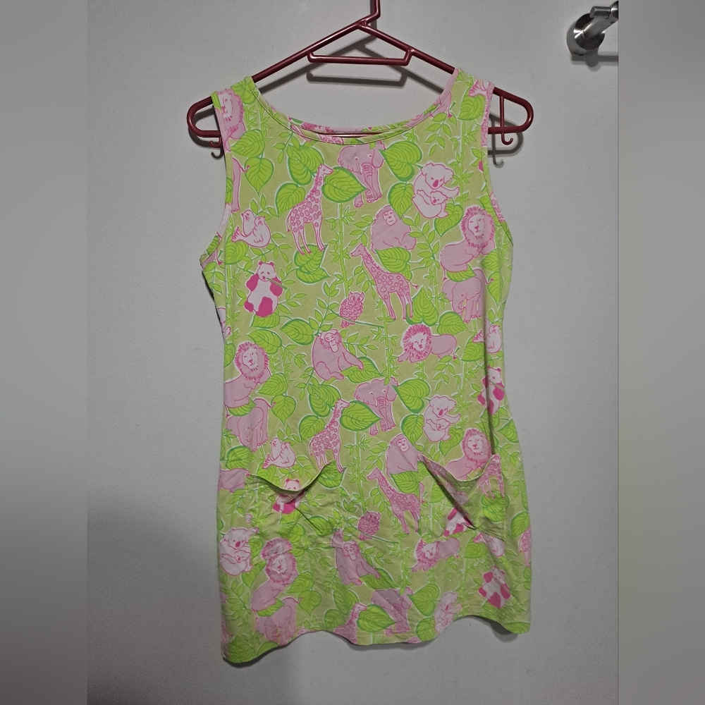 Lilly pulitzer zoo sleeveless spandex mini dress